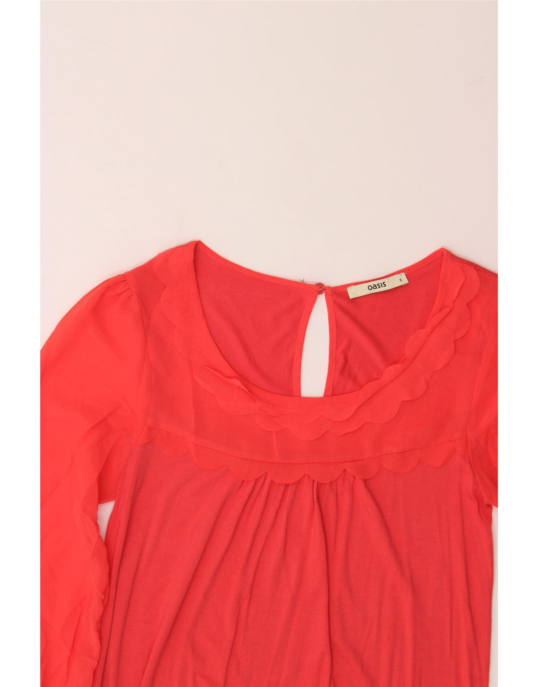 OASIS Womens Long Sleeve Shift Dress UK 10 Small Pink Viscose Vintage Oasis and Second-Hand Oasis from Messina Hembry 