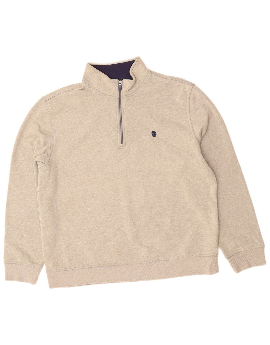 IZOD Sweatshirt med lynlås til mænd mellem grå bomuld