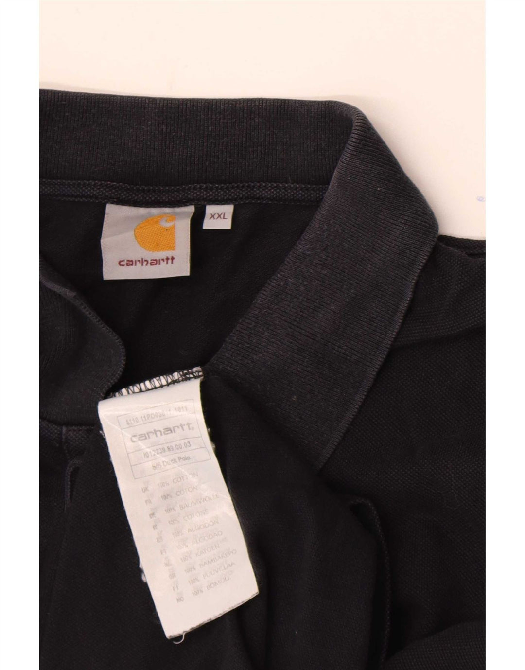 Carhartt herre poloshirt 2XL sort bomuld