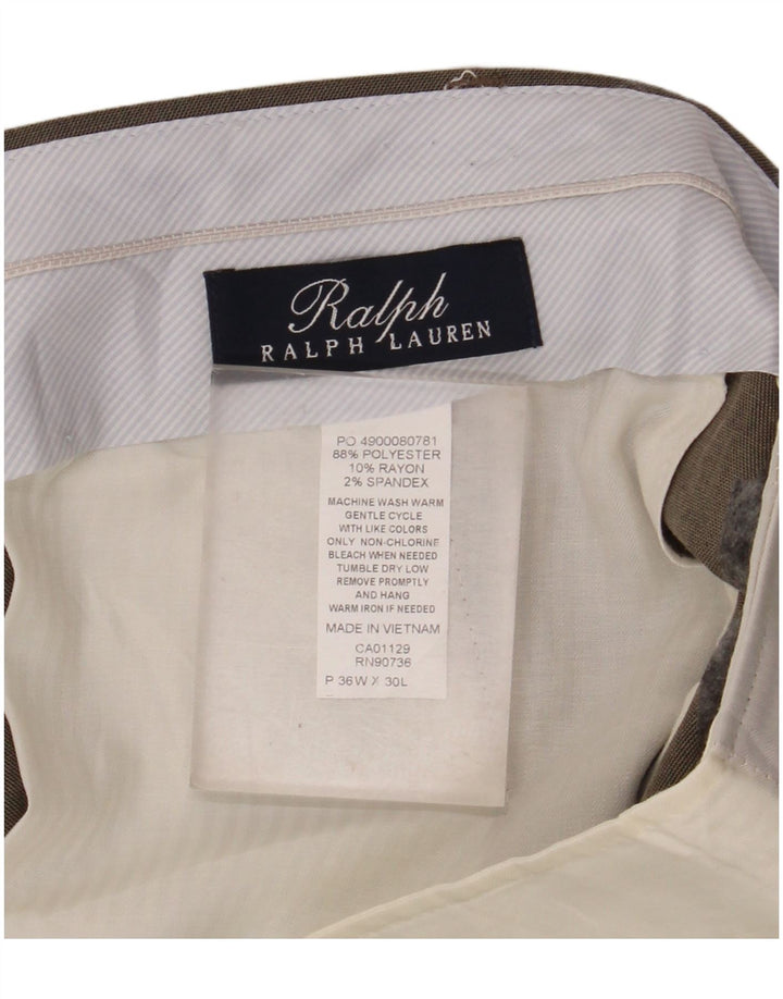 Ralph Lauren Herre lige jakkesæt bukser W36 L30 Beige polyester