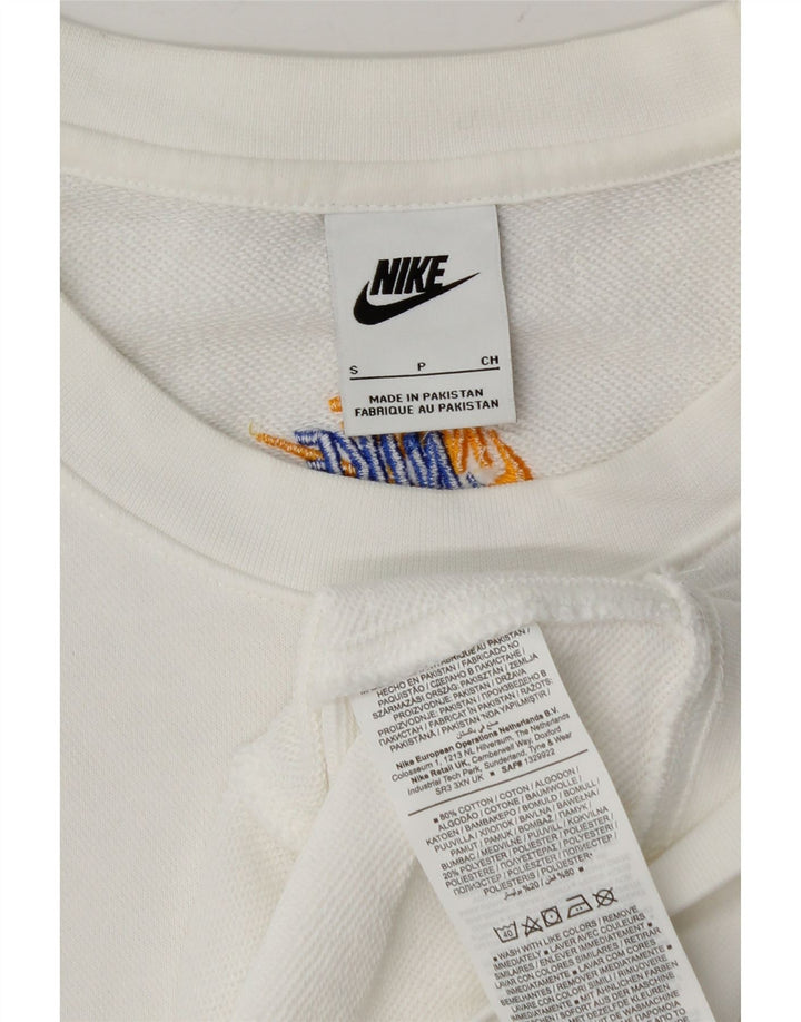 Nike grafisk sweatshirt til mænd, lille hvid bomuld