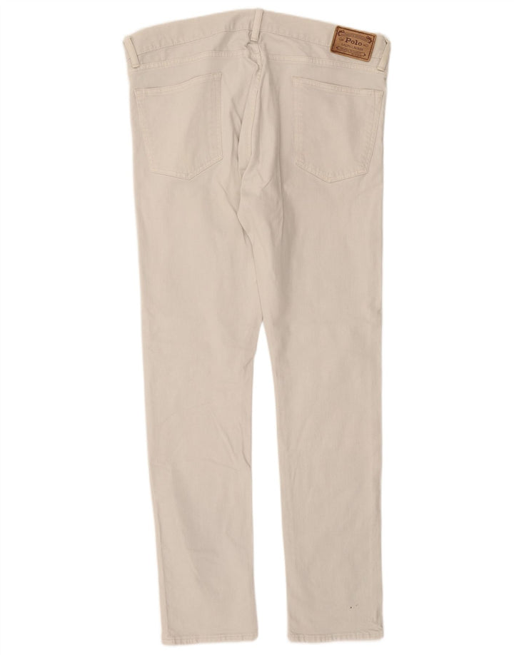 Ralph Lauren Herre Slim Jeans W36 L34 Hvid Bomuld