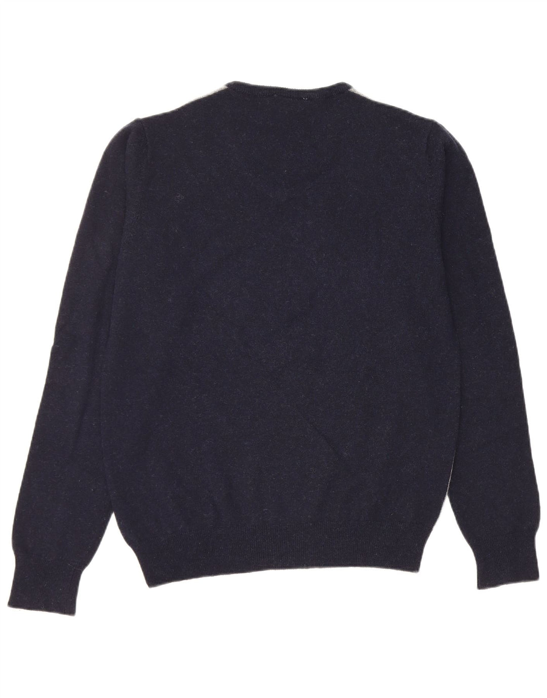 Fila Herre V-hals sweater Large Navy Blue Colourblock Lammeuld