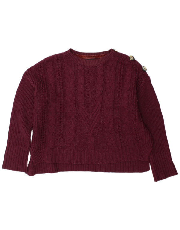 Marks & Spencer Dame sweater med rund hals DK 12 Medium Burgundy