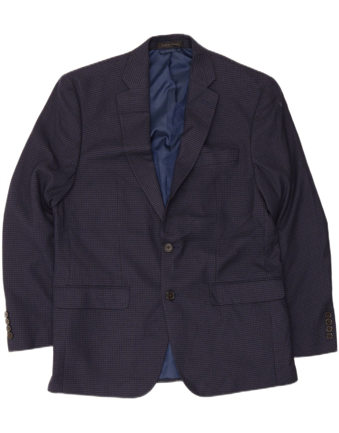 Chaps Herre 2-knaps blazerjakke UK 40 Medium Navy Blue Houndstooth