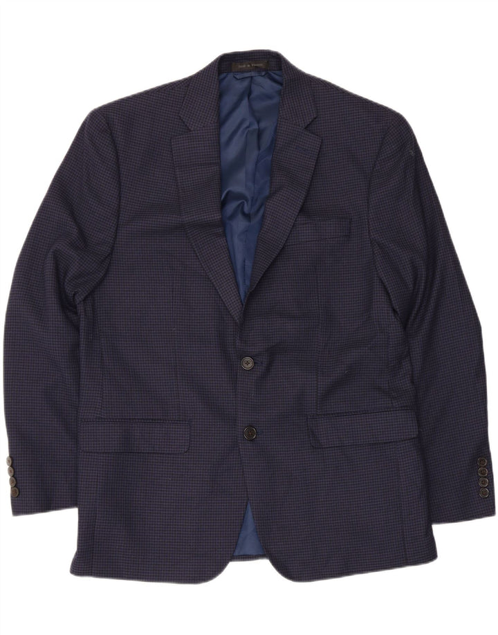Chaps Herre 2-knaps blazerjakke UK 40 Medium Navy Blue Houndstooth