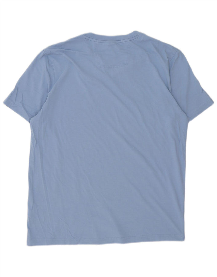 Hugo Boss Herre Grafisk T-Shirt Top XL Blå Bomuld