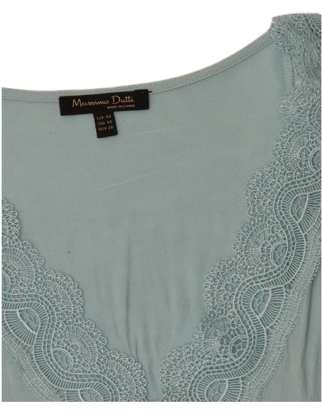 Massimo Dutti Dame ærmeløs bluse Top UK 6 XS Blå