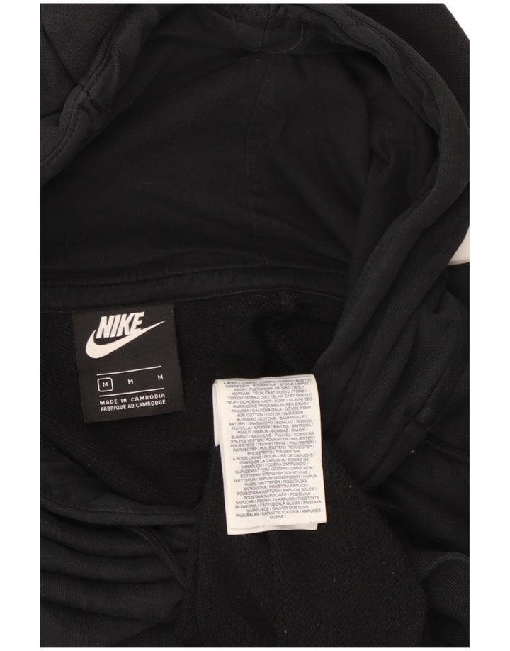 NIKE Oversized hættetrøje til kvinder UK 14 Medium Sort Bomuld