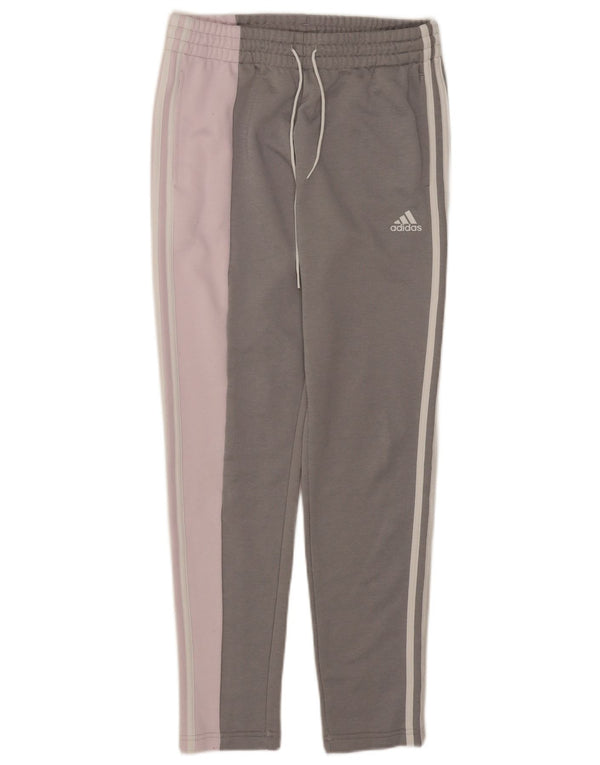 Adidas træningsdragtsbukser til kvinder UK 8/10 Small Grey Colourblock Polyester