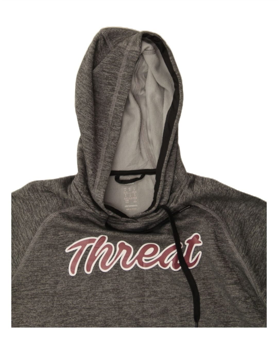 ADIDAS Womens Graphic Hoodie Jumper UK 12/14 Medium Grey Polyester Vintage Adidas and Second-Hand Adidas from Messina Hembry 