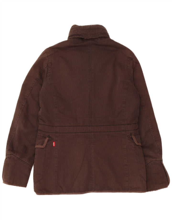 Levi's Dame Windbreaker Jacket UK 10 Lille brun sildeben