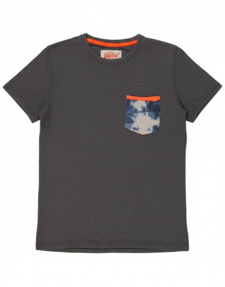 Superdry Herre T-shirt Top Lille grå Tie Dye Bomuld