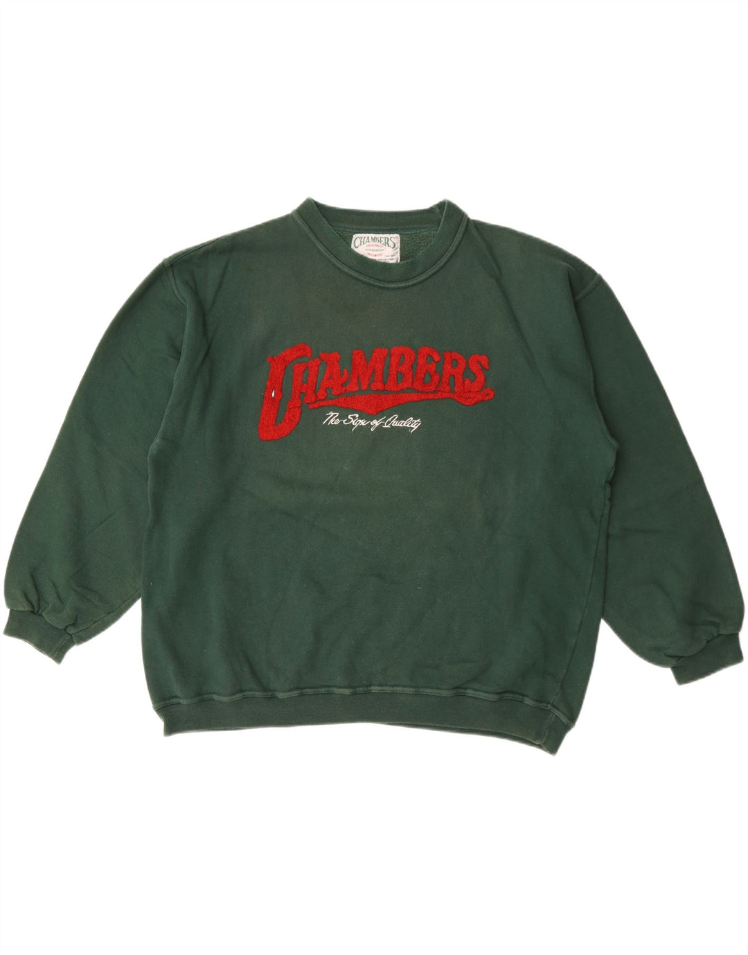 Chambers Herre Grafisk Sweatshirt Jumper Stor Grøn Bomuld