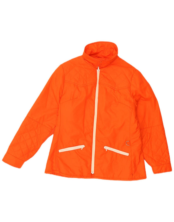 Vintage herre quiltet jakke UK 36 Small Orange