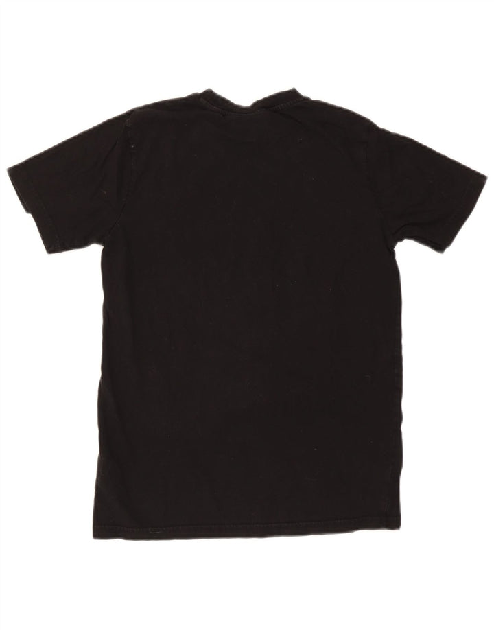 FILA T-shirt top til kvinder UK 6 XS Sort bomuld