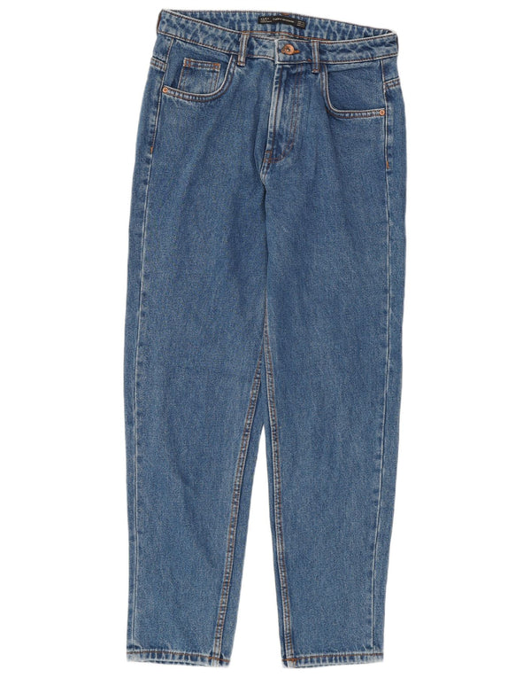 Zara Dame Trafaluc Tapered Jeans EU 36 XS W26 L27 Blå