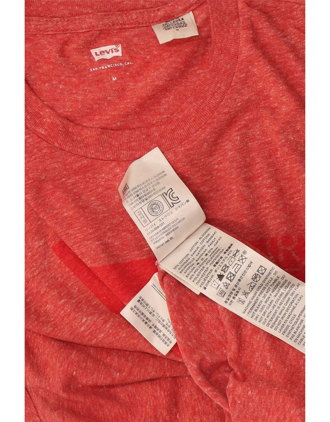 Levi's Herre grafisk T-shirt Top Medium Rød Bomuld