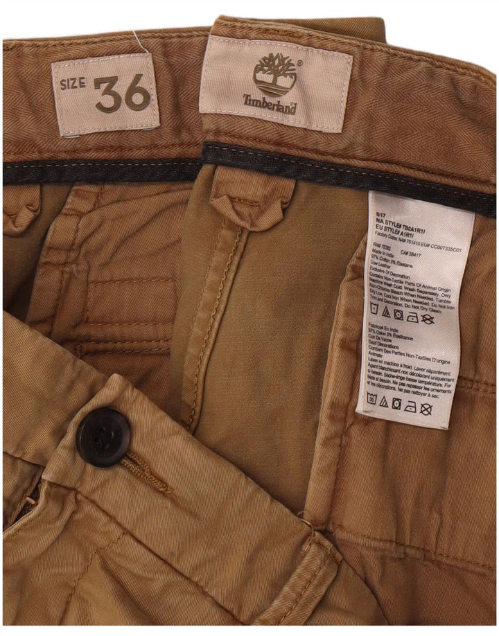 TIMBERLAND Chino Shorts til mænd W36 Stor Beige Bomuld