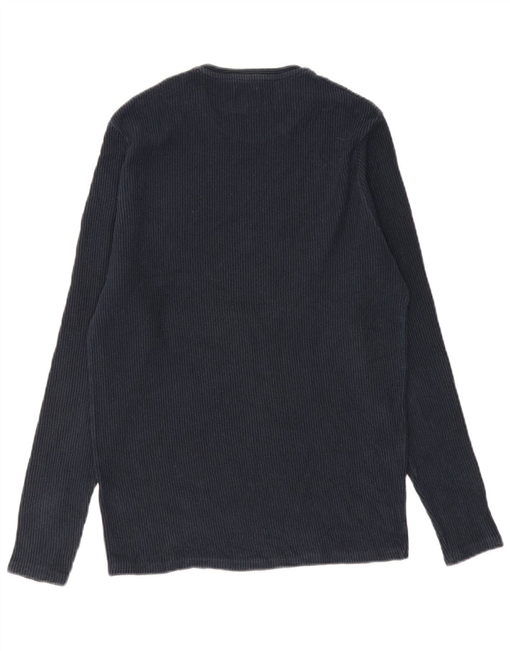 Zara Herre Top Langærmet Medium Marineblå