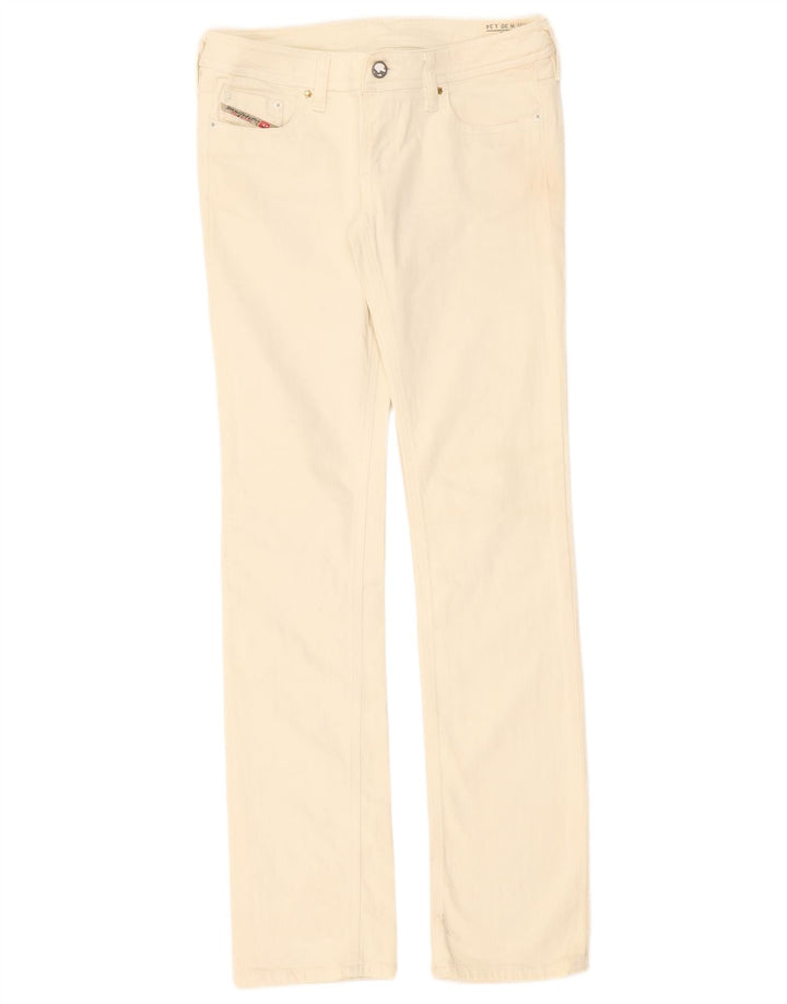 Diesel Dame Lowky Slim Jeans W30 L34 Off White Bomuld
