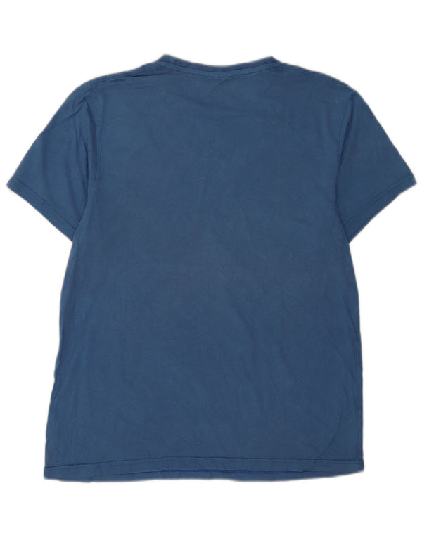 Billabong Herre Grafisk T-Shirt Top Lille Blå Bomuld