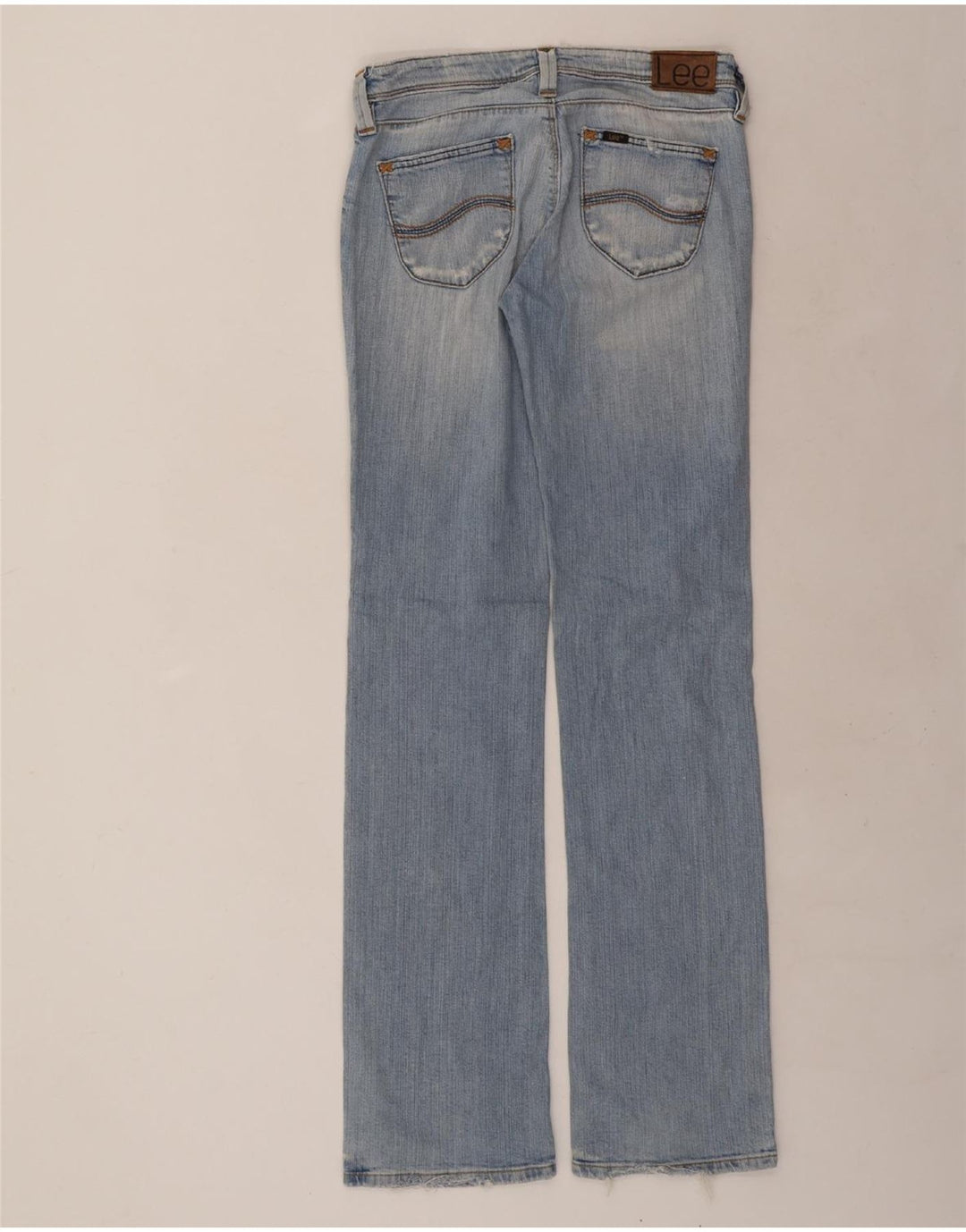 LEE Dame Jinx Distressed Bootcut Jeans W31 L35 Blå Bomuld