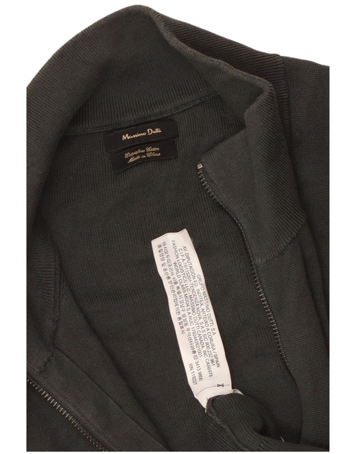 MASSIMO DUTTI Herre cardigan sweater 2XL Grå Bomuld