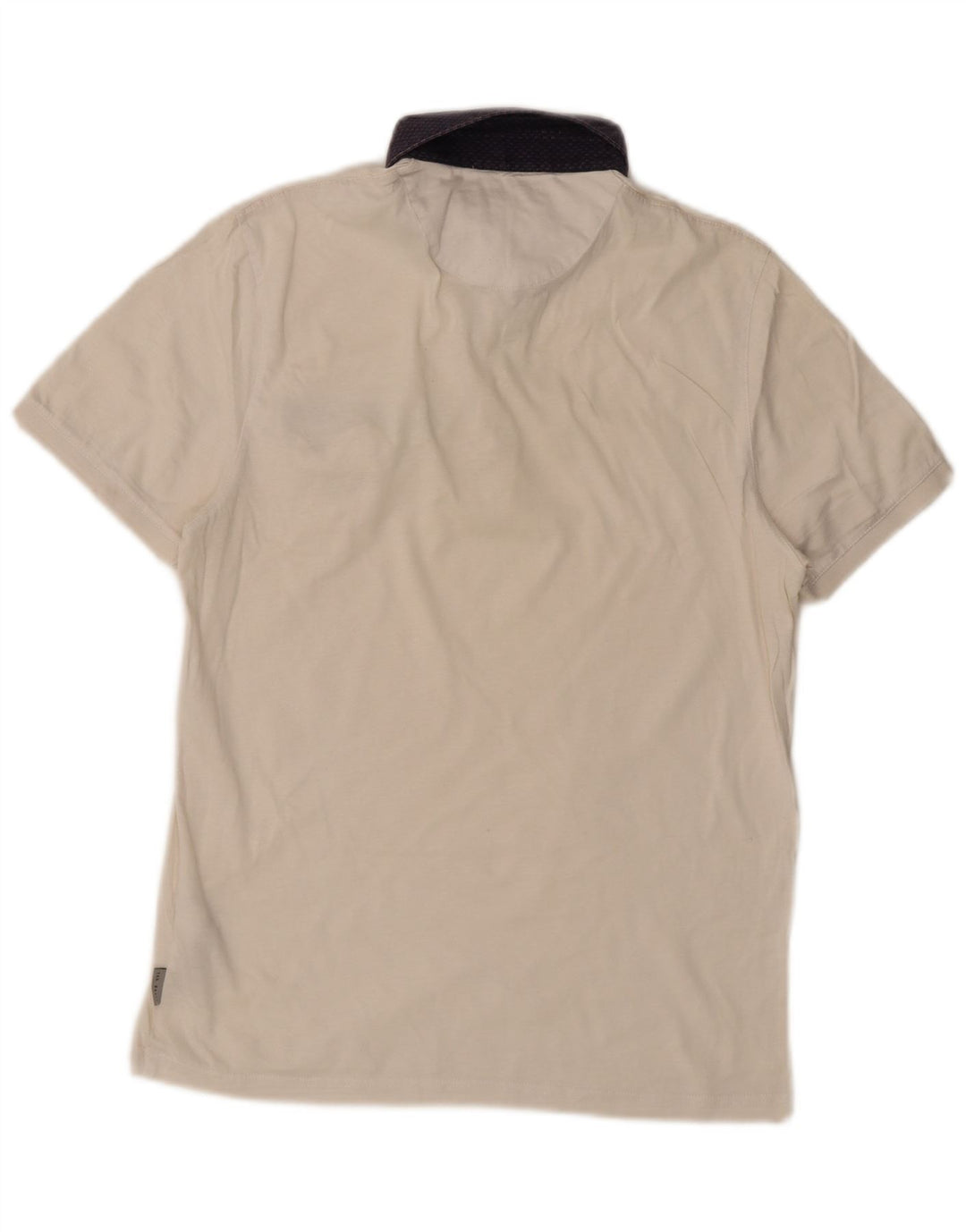 Ted Baker herre poloshirt str. 3 Medium hvid bomuld