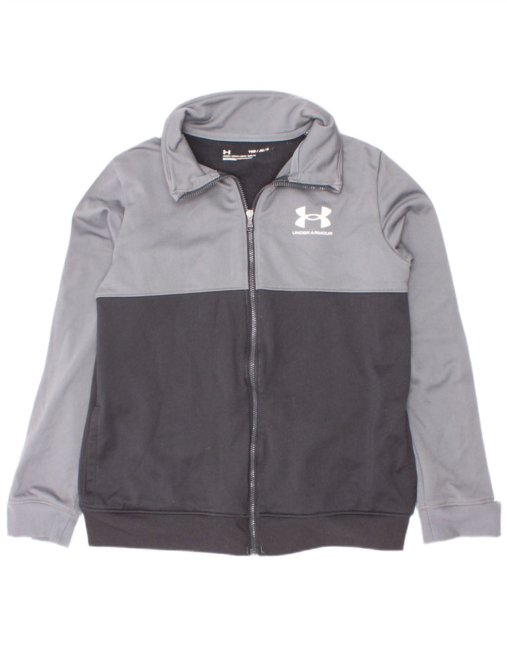 Under Armour drenge træningsdragt topjakke 9-10 år medium grå farveblok