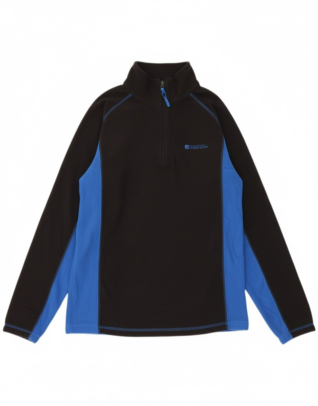 MOUNTAIN WAREHOUSE Boys Fleece Jumper 12-13 Years Black Colourblock