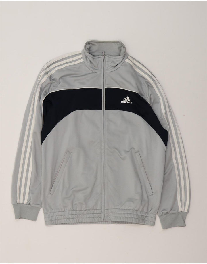 Adidas Træningsdragt til mænd Topjakke UK 36/38 Small Grey Colourblock Polyester