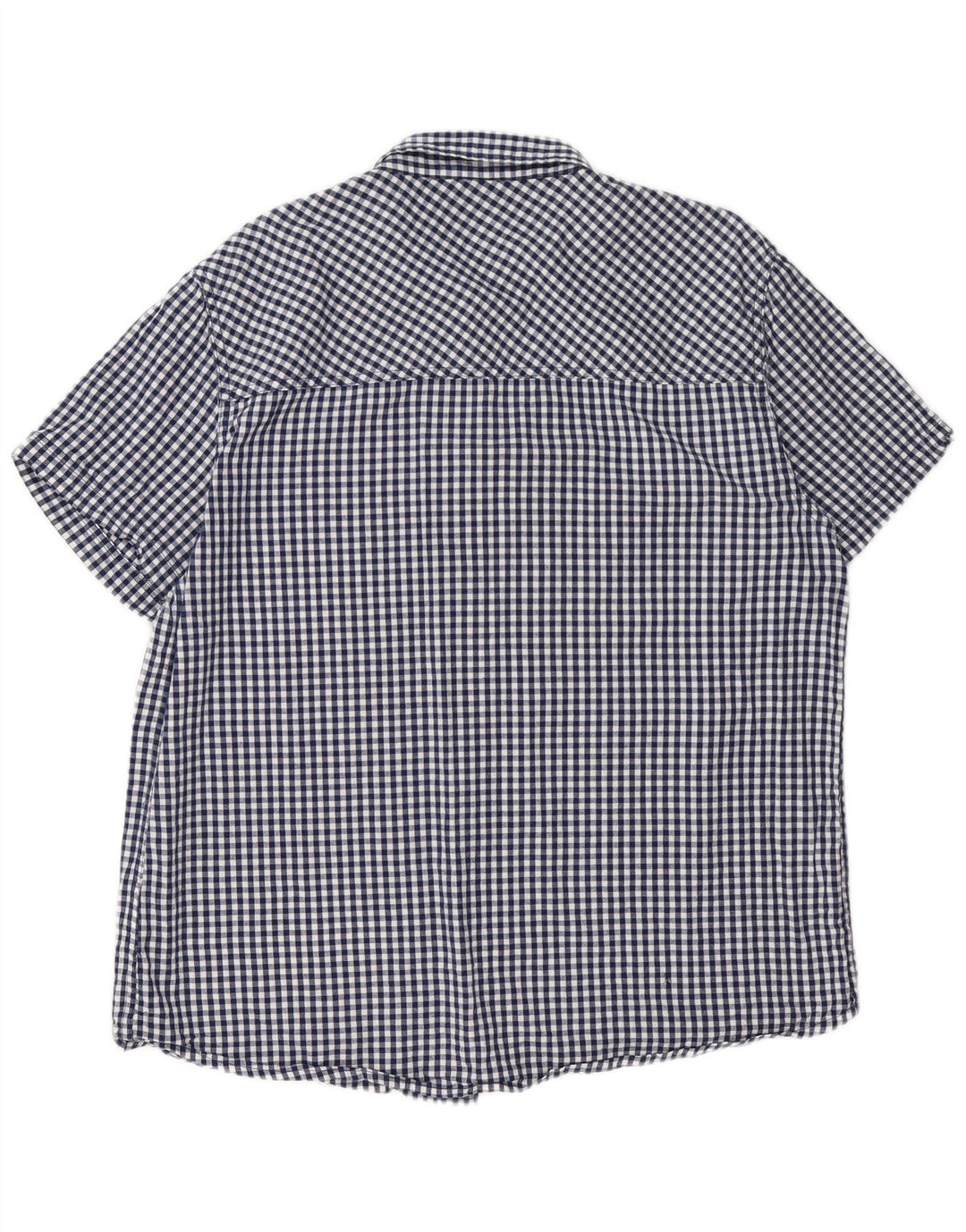Mountain Warehouse Herre kortærmet skjorte 2XL marineblå Gingham Cotton