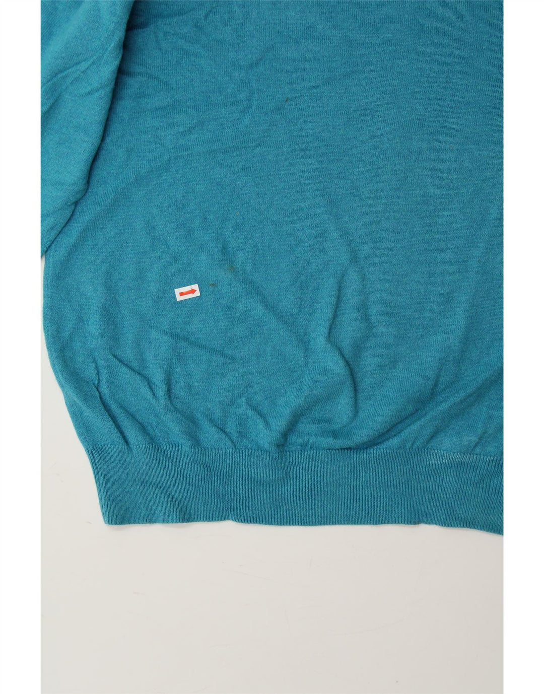 L.L.BEAN Mens V-Neck Jumper Sweater Medium Blue Cotton Vintage L.L.Bean and Second-Hand L.L.Bean from Messina Hembry 
