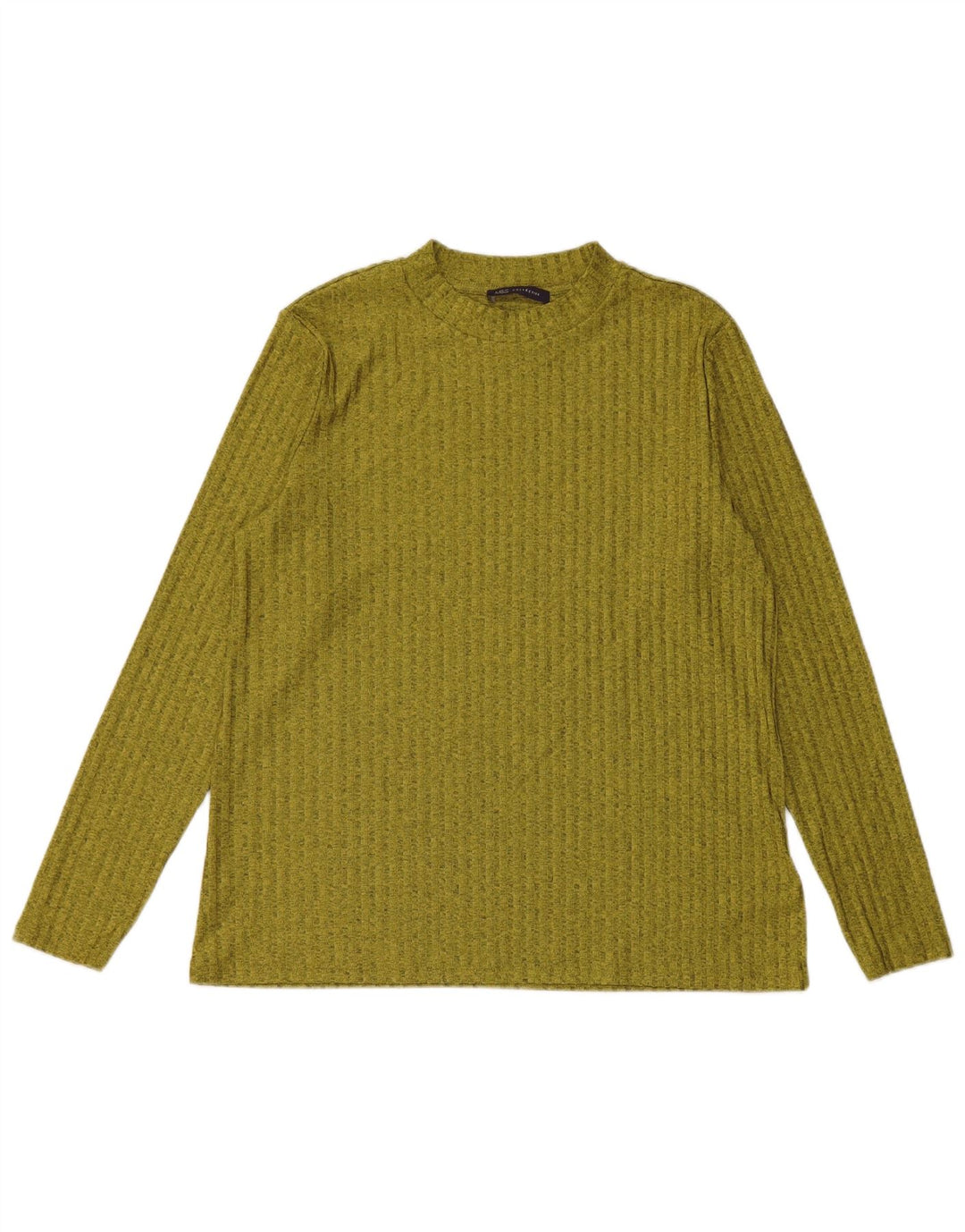 Marks & Spencer Dametop Langærmet UK 16 Large Green Flecked Polyester