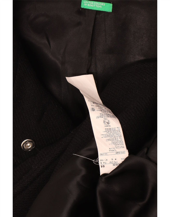 Benetton Dame Hooded Duffel Coat IT 44 Medium Sort Uld