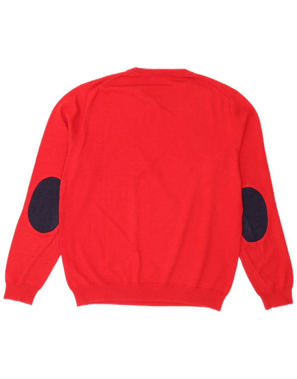 Sun68 Herre Crew Neck Jumper Sweater Medium Rød Uld