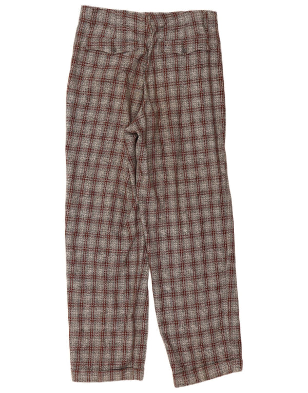 Vintage Herre Pegged Chino Bukser IT 50 Large W32 L32 Grå ternet