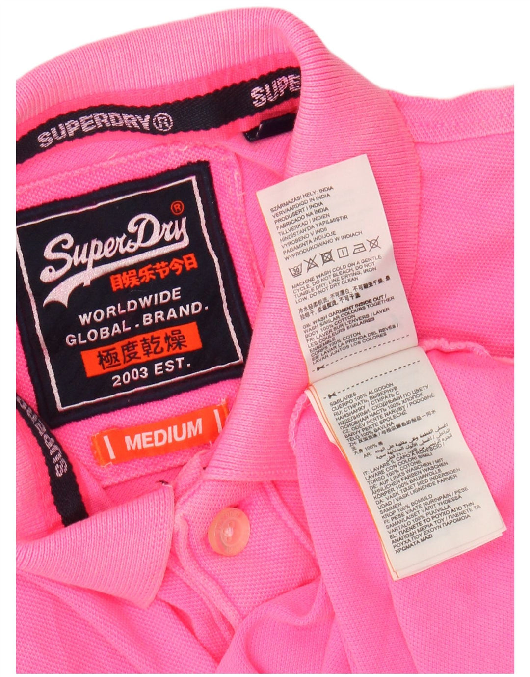 SUPERDRY Poloshirt til mænd Medium Pink Bomuld