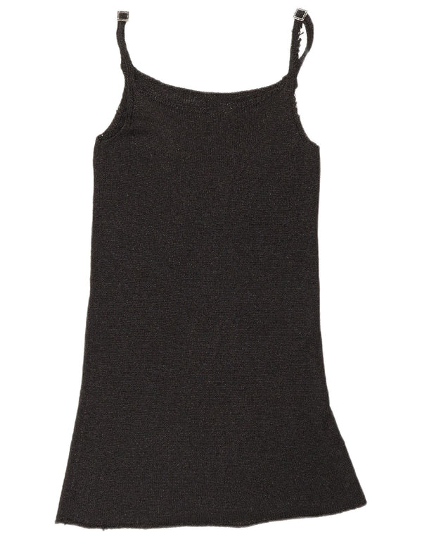 Benetton Womens Slip Dress UK 10 Small Black