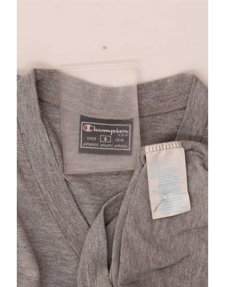 Champion Dame T-Shirt Top UK 8 Lille Grå Bomuld