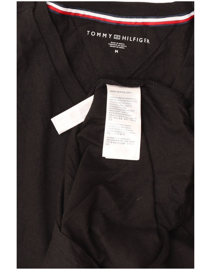 Tommy Hilfiger Herre T-Shirt Top Medium Sort Bomuld
