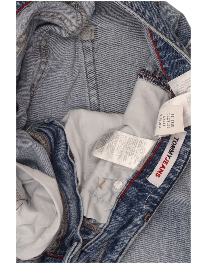 TOMMY HILFIGER Herre Regular Fit tilspidsede jeans W31 L29 blå bomuld
