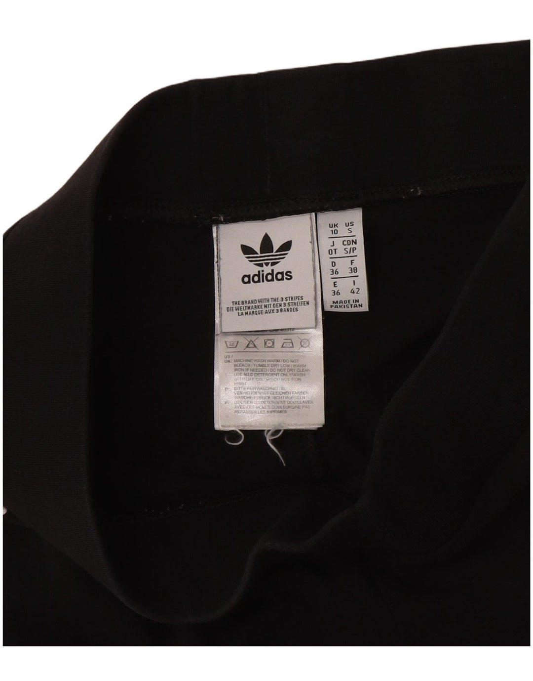 Adidas Dame Leggings UK 10 Small Black Bomuld
