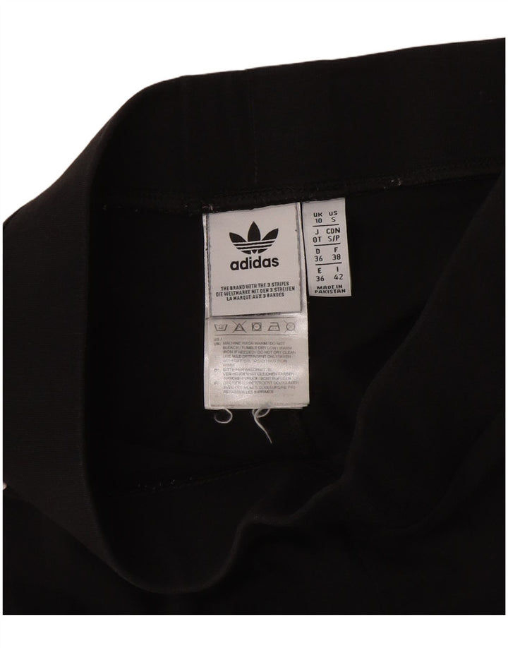 Adidas Dame Leggings UK 10 Small Black Bomuld