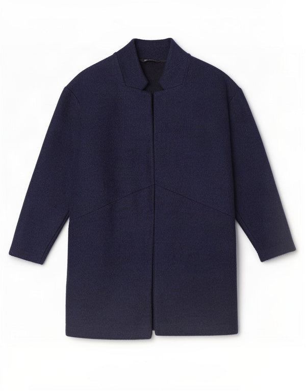 Marks & Spencer Womens Open Overcoat UK 12 Medium Navy Blue