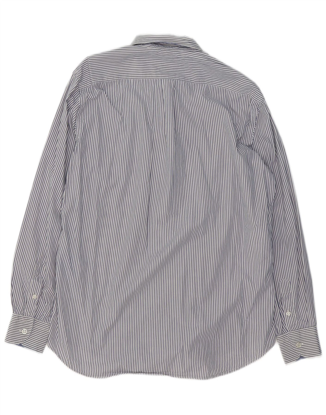 HARMONT & BLAINE Herre Regular Fit skjorte XL Blå nålestribet bomuld