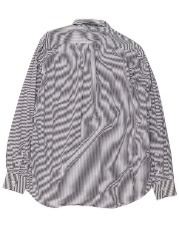 HARMONT & BLAINE Herre Regular Fit skjorte XL Blå nålestribet bomuld