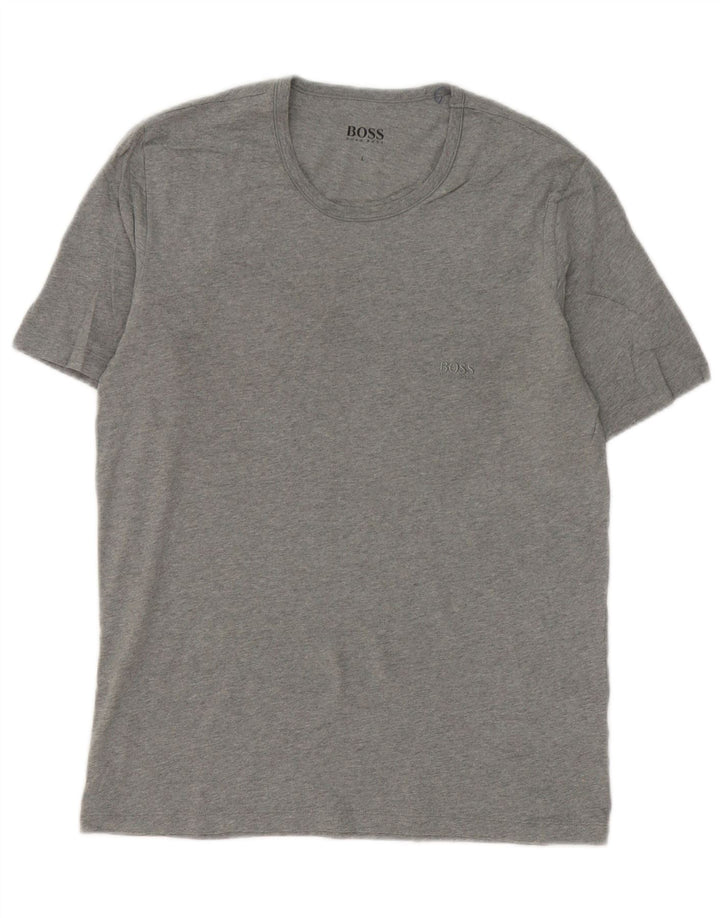 Hugo Boss Herre T-Shirt Top Stor Grå Bomuld