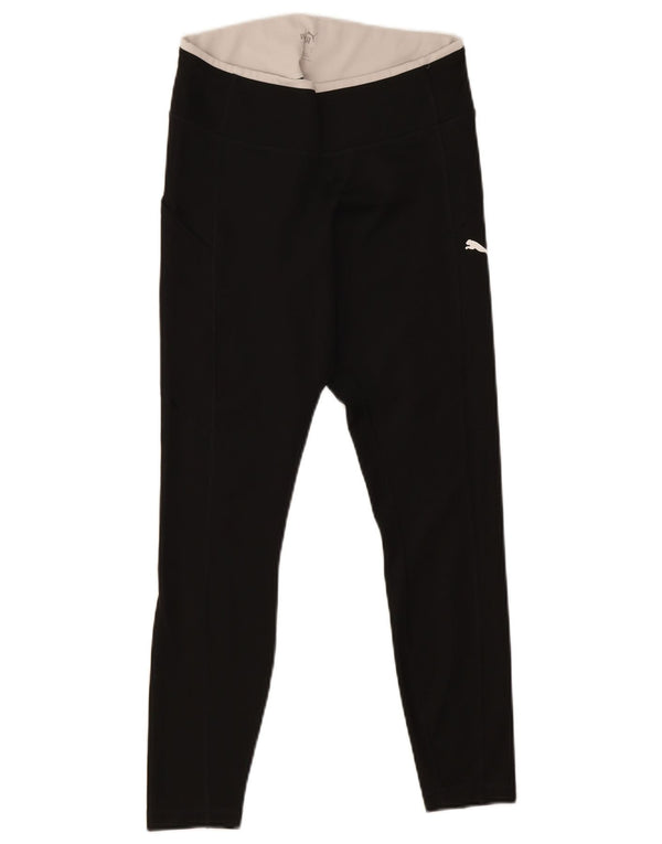 Puma Womens Crop Leggings UK 8 Small Black Polyester